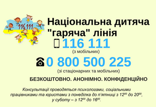 Національна дитяча "гаряча лінія" Логотип сторінки національної дитячої "гарячої лінії"